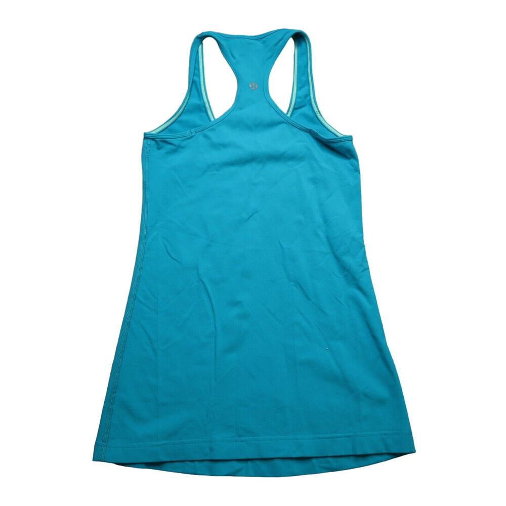 Lululemon Fitted Tank Shirt Womens 4 Blue Lightweight Athletic Casual